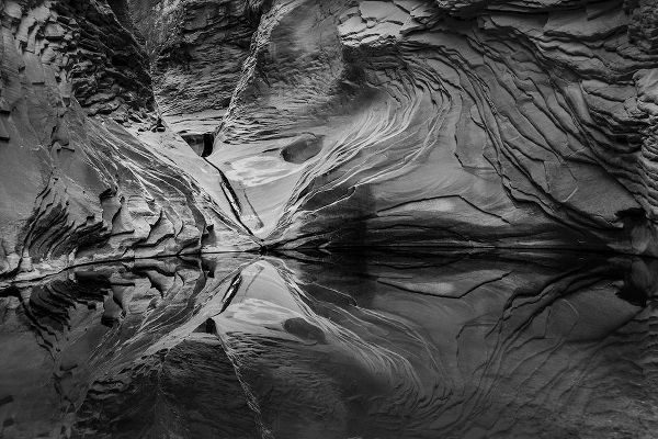 Abstract black and white reflection in North Canyon-Grand Canyon National Park-Arizona-USA